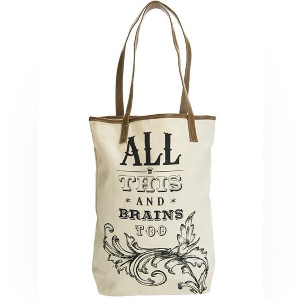 SANTA BARBARA DESIGN STUDIO “All This and Brains Too” Tote - New!